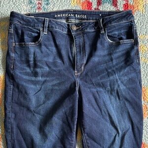 American Eagle Outfitters Women's Dark Blue Skinny Jeans